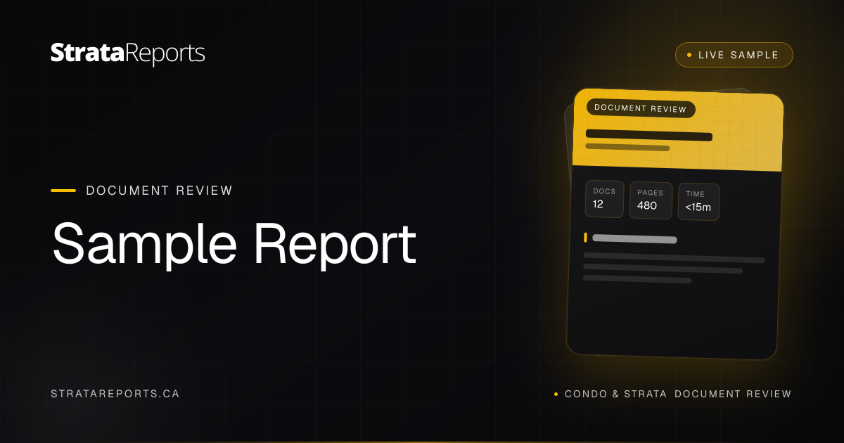 StrataReports | Sample Strata Document Review Report
